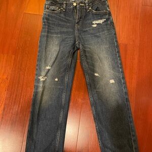 Old Navy Boy’s Dark Blue Distressed Jeans.  Like new. Only worn 1x.